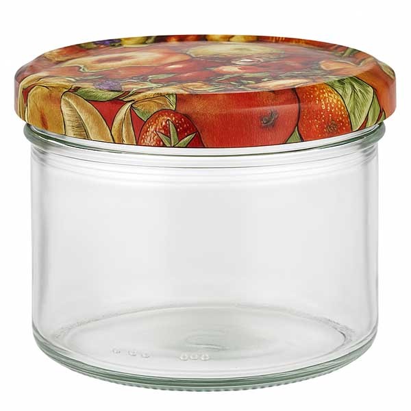 230ml Cilinderglas + BasicSeal-deksel Fruitdecoratie