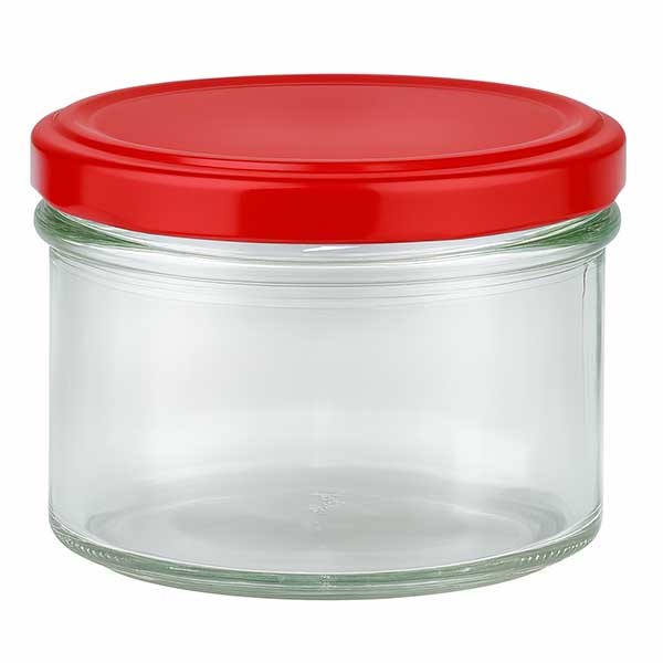 225ml trommelglas + BasicSeal deksel rood UNiTWIST