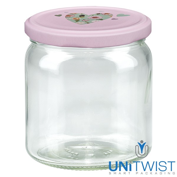 408 ml ronde pot + BasicSeal-deksel hart roze UNiTWIST®