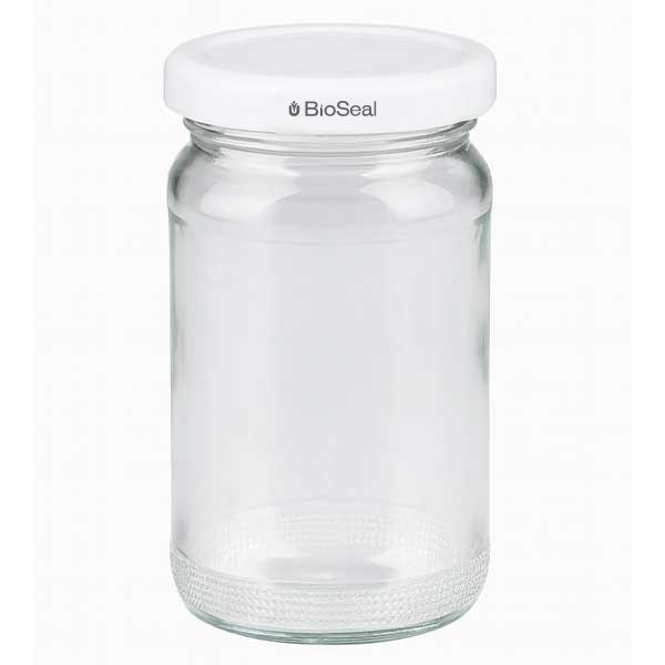 UNITWIST glazen potten 110ml ronderand glas met wit Twist-Off deksel TO48