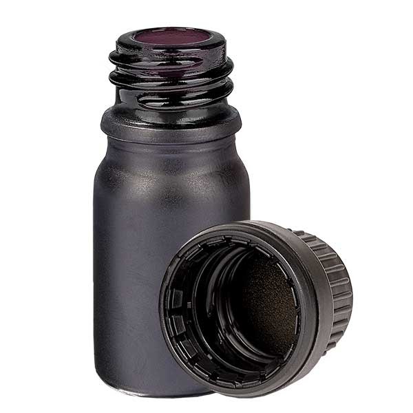 5 ml fles 11 mm, schroefsluiting met garantiesluiting (OV), BlackLine UT18/5 UNiTWIST