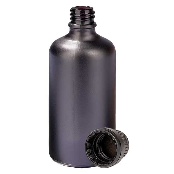 100 ml fles 11 mm, schroefsluiting met garantielsluiting (OV), BlackLine UT18/50 UNiTWIST