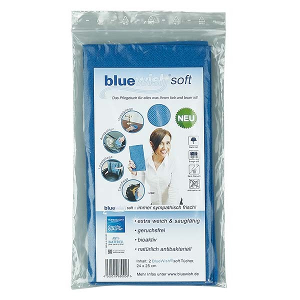 BlueWish soft. De reinigingsdoek voor alles. 24 x 25 cm (2 stuks)