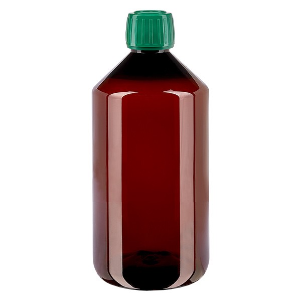 PET-fles 750ml met groen dop OV