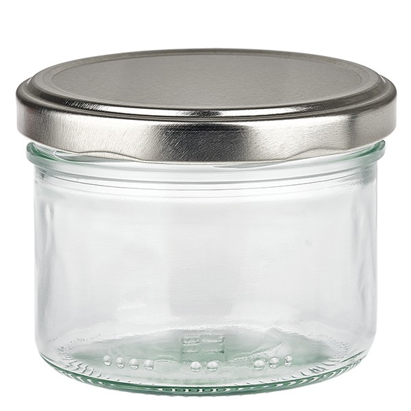 UNiTWIST 230ml cilindrisch glas + BasicSeal deksel zilver