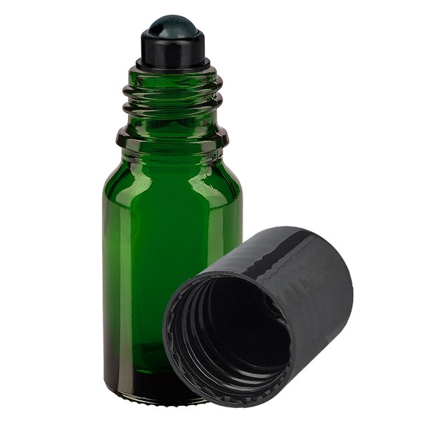 Glas deostick fles groen 10ml, lege deo roller (Roll On)