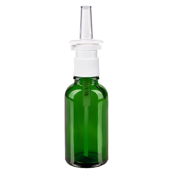 Groenen glazen flessen 30ml met neusverstuiver