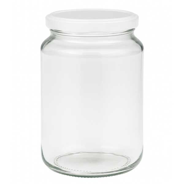 382ml rond glas met BasicSeal deksel wit UNiTWIST