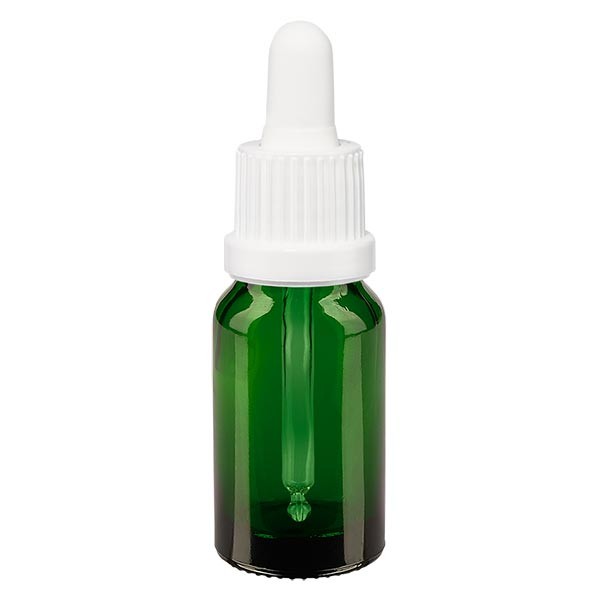 Pipetfles groen 10ml, pipet wit VR