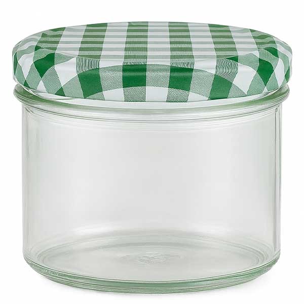 225ml trommelglas + BasicSeal deksel groen/wit UNiTWiST
