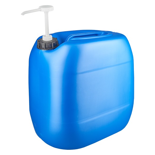 Canister 30 liter blauw met doseerpomp