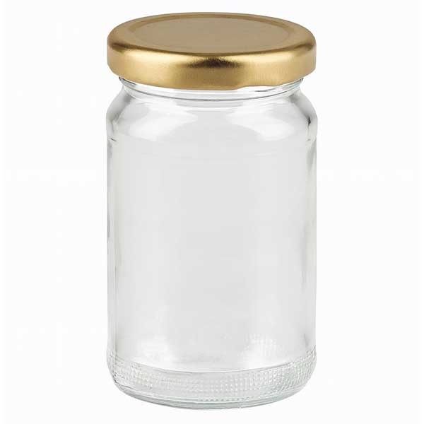 110ml rond glas met BasicSeal deksel goud UNiTWIST