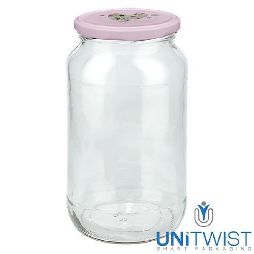 1062 ml ronde pot + BasicSeal-deksel hart roze UNiTWIST®
