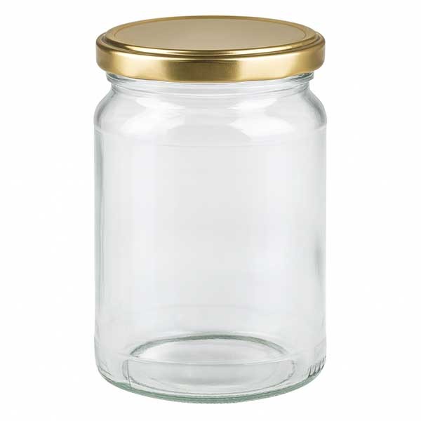 205 ml rond glas met BasicSeal deksel goud UNiTWIST