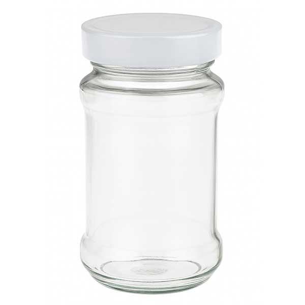 390ml rond glas met BasicSeal deksel wit UNiTWIST