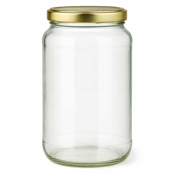 1700ml rond glas met BasicSeal deksel goud UNiTWIST