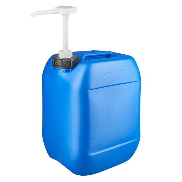 Canister 10 liter blauw met doseerpomp
