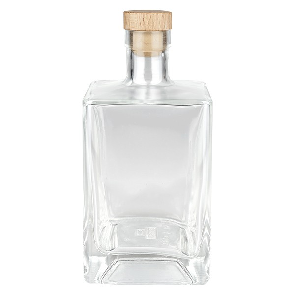 700 ml glazen fles “Gali” met houten kurk UNiTWIST®