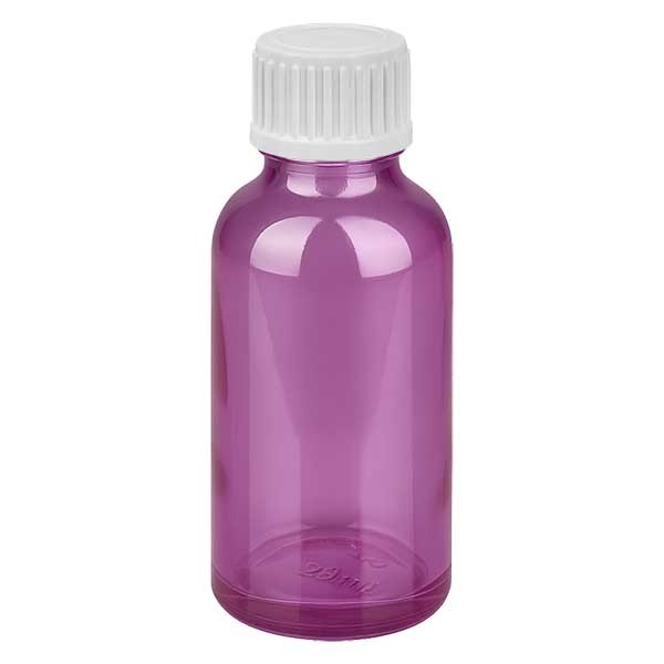 30 ml druppelflesje 0,9 mm wit met standaarddop PurpleLine UT18/30