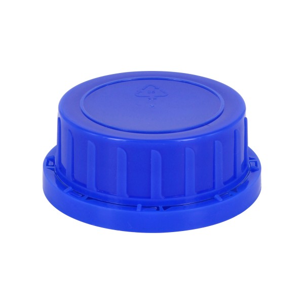 Schroefsluiting VR DIN 54 blauw met conusafdichting, passend op flessen met wijde hals 500ml en 1000ml (A