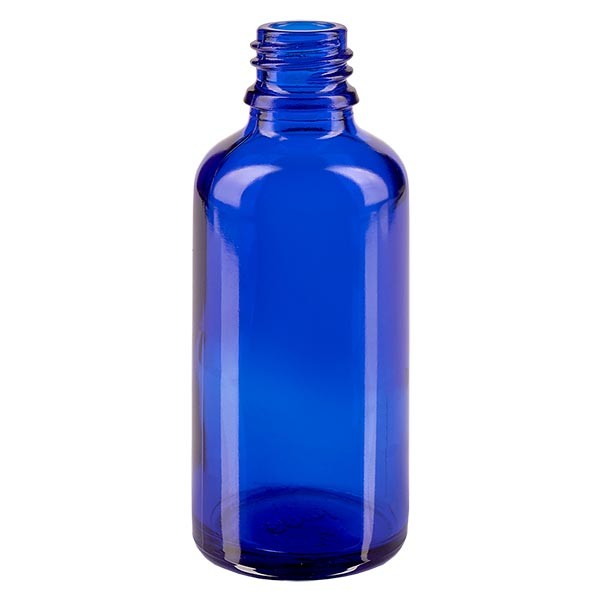 Blauwe glazen fles 50ml