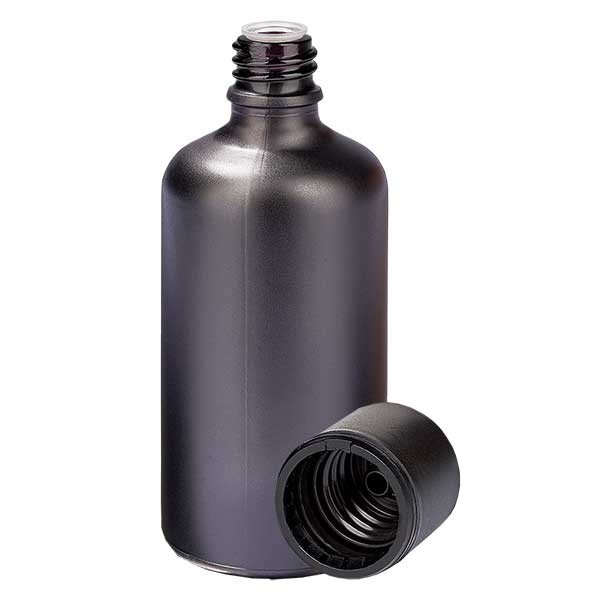 100 ml fles 3 mm, schroefsluiting met garantielsluiting (OV), BlackLine UT18/50 UNiTWIST
