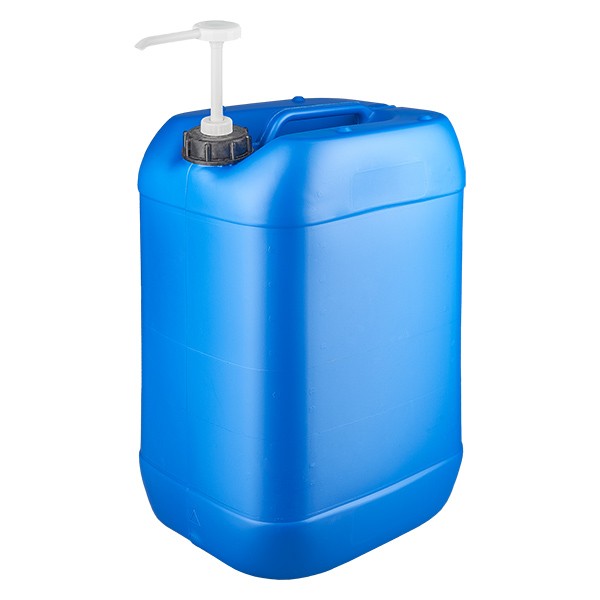 Canister 25 liter blauw met doseerpomp