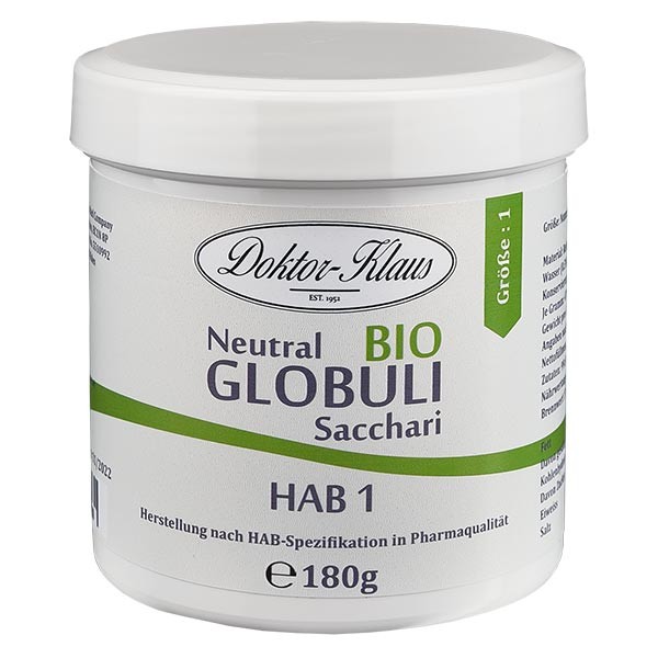 180g Bio neutral globuli HAB1 van 100% zuivere sacharose