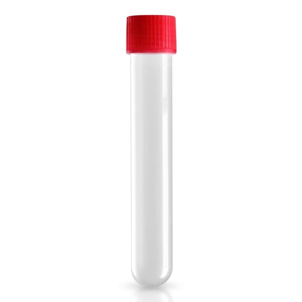 Reageerbuisjes / centrifugebuizen met schroefdeksel rood