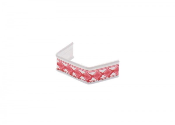 100 x U-Clip van papier, lengte 40, rood/wit