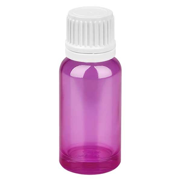 20 ml flesje 11 mm schroefdop wit met verzegeling PurpleLine UT18/20