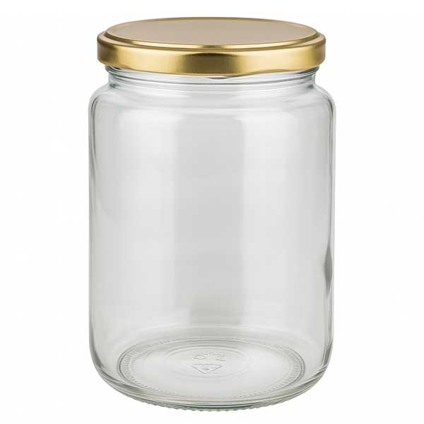 795ml rond glas met BasicSeal deksel goud UNiTWIST