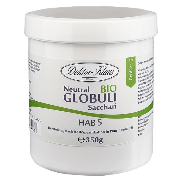 350g Bio neutral globuli HAB5 van 100% zuivere sacharose
