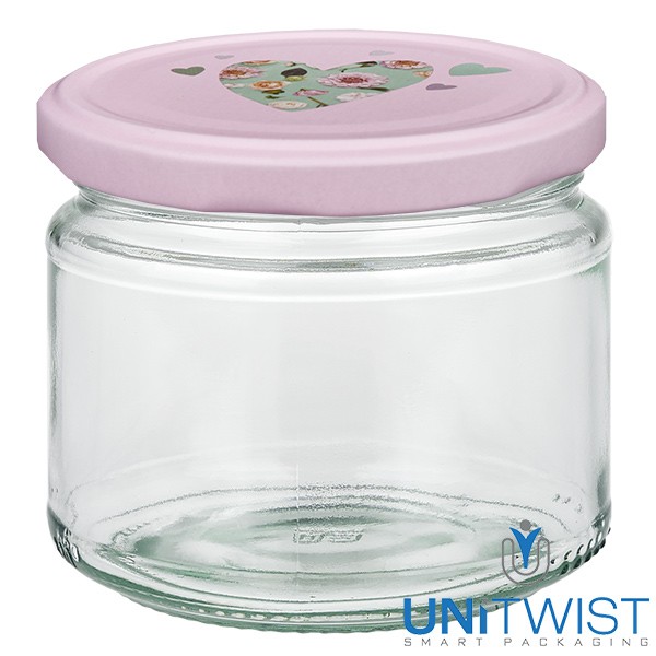 330 ml ronde pot + BasicSeal-deksel hart roze UNiTWIST®