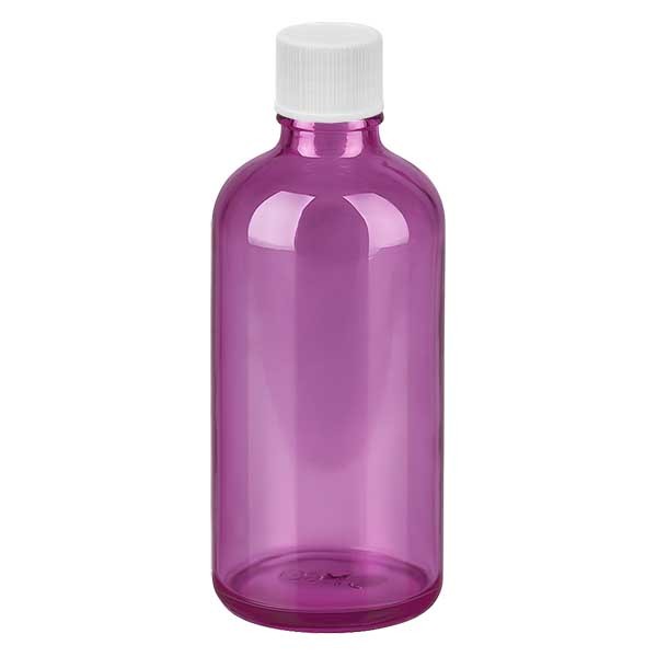 100 ml fles 11 mm schroefdop wit met standaarddop PurpleLine UT18/100