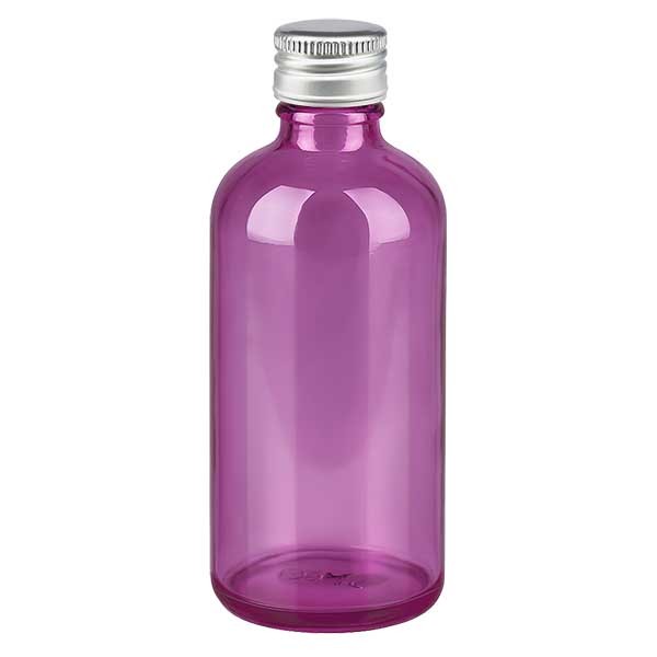 100 ml fles. 11 mm schroefdop aluminium-zilver met standaarddop PurpleLine UT18/100