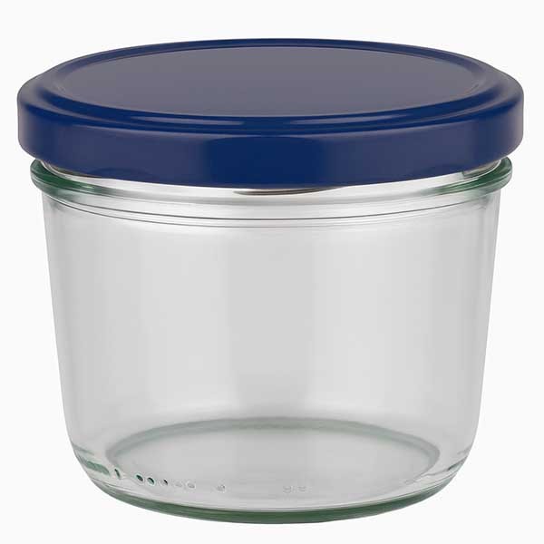 230ml trommelglas + BasicSeal deksel blauw UNiTWIST