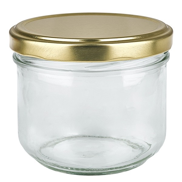 260 ml trommelglas met BasicSeal deksel goud UNiTWIST