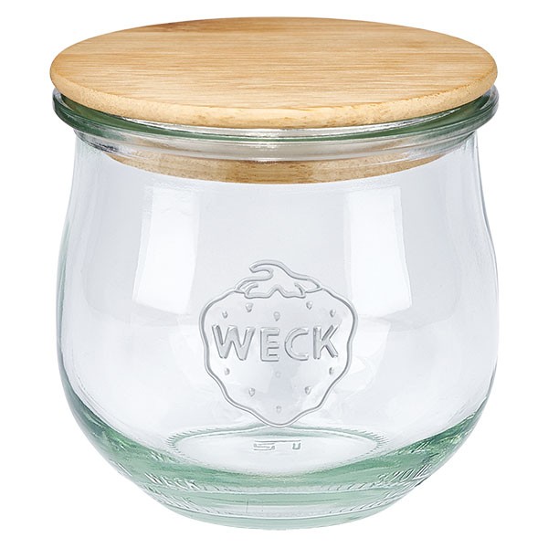 WECK-tulpglas 370ml met hout deksel