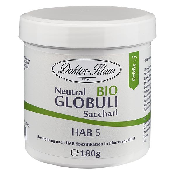 180g Bio neutral globuli HAB5 van 100% zuivere sacharose