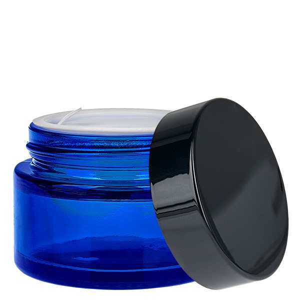 Glazen potje 30ml blauw met inzetdeksel UNiTWIST