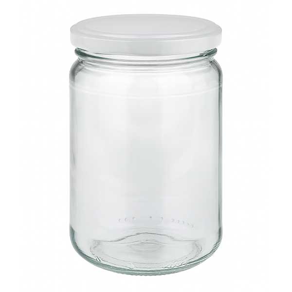 305ml rond glas met BasicSeal deksel wit UNiTWIST