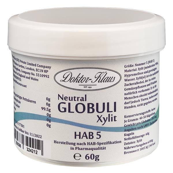 60g Neutral Globuli HAB5 van xylitol (suikervrij)