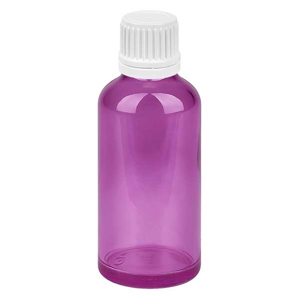 50 ml flesje 11 mm schroefdop wit met verzegeling PurpleLine UT18/50
