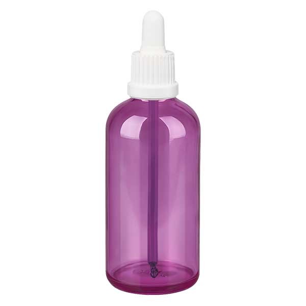 100 ml pipetflesje wit met verzegeling PurpleLine UT18/100