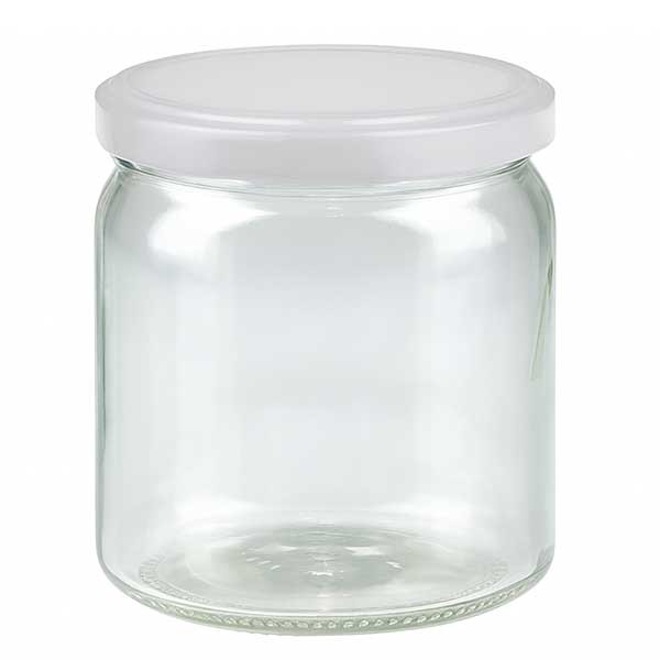 408ml rond glas met BasicSeal deksel wit UNiTWIST