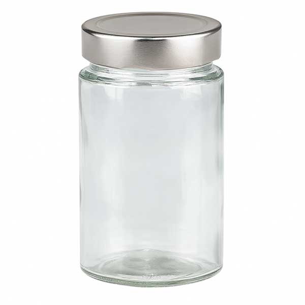 245ml rond glas + BasicSeal deksel zilver diep UNiTWiST