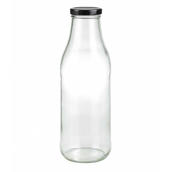 1000ml melkfles + BasicSeal deksel zwart UN...