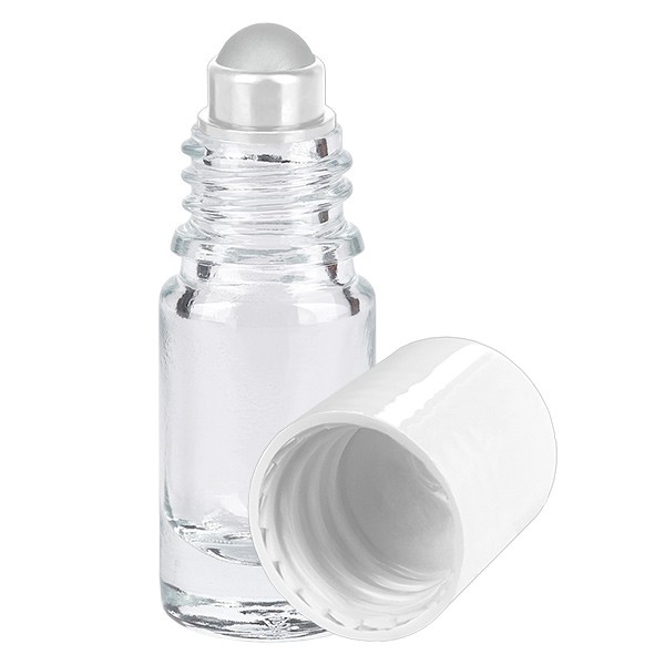 Glas deostick fles helder 5ml, lege deo roller (Roll On)