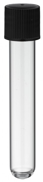 Reageerglas 100x16mm met schroefdraad en schroefdop